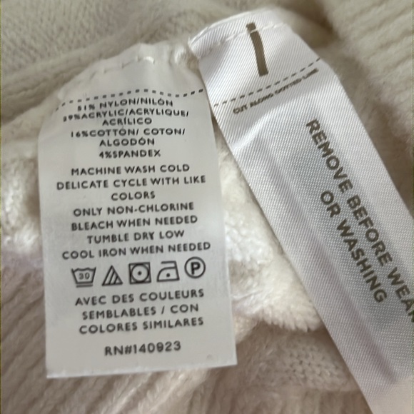 LOFT White Cardigan Pink and White Cardigan - Picture 4 of 4